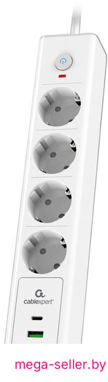 Сетевой фильтр Cablexpert Exnovo EXN-4-CU2-W-2