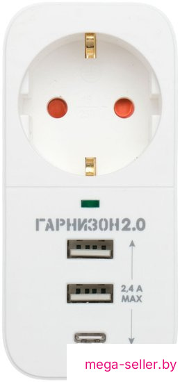 Сетевой фильтр Гарнизон SKT-1-CU2-W