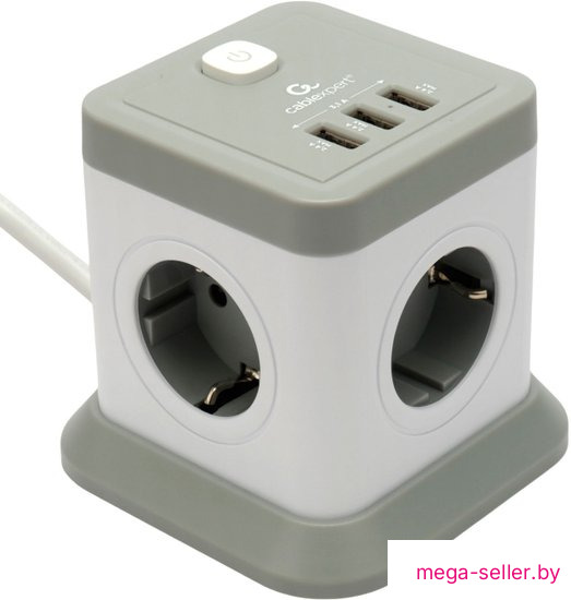 Сетевой фильтр Cablexpert TWR-4-U3-W-3