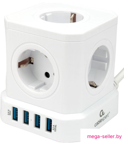 Сетевой фильтр Cablexpert TWR-5-U4-W-2