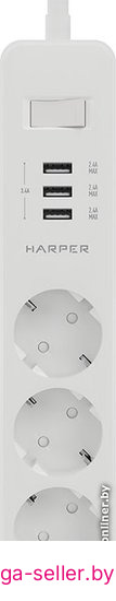 Сетевой фильтр Harper UCH-325 (белый)