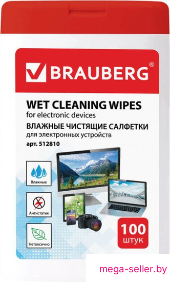 Влажные салфетки BRAUBERG 512810 (100 шт)