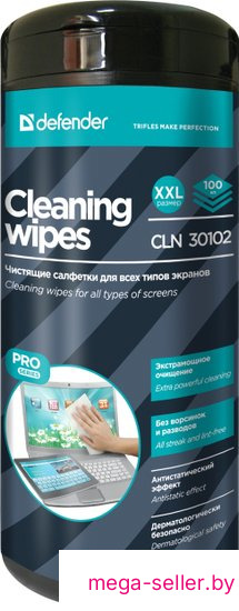 Влажные салфетки Defender CLN 30102 Pro (100 штук)
