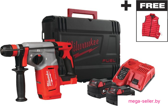 Перфоратор Milwaukee M18 BLHXMC-502X 4933499459 (с 2-мя АКБ, кейс)