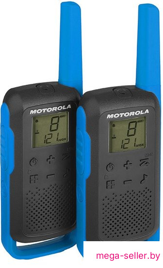 Портативная радиостанция Motorola T62 Walkie-talkie (черный/синий)