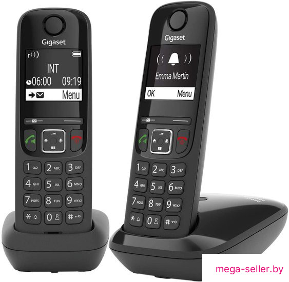 Радиотелефон Gigaset AS690 DUO (черный)