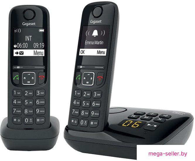 Радиотелефон Gigaset AS690A DUO RUS (черный)