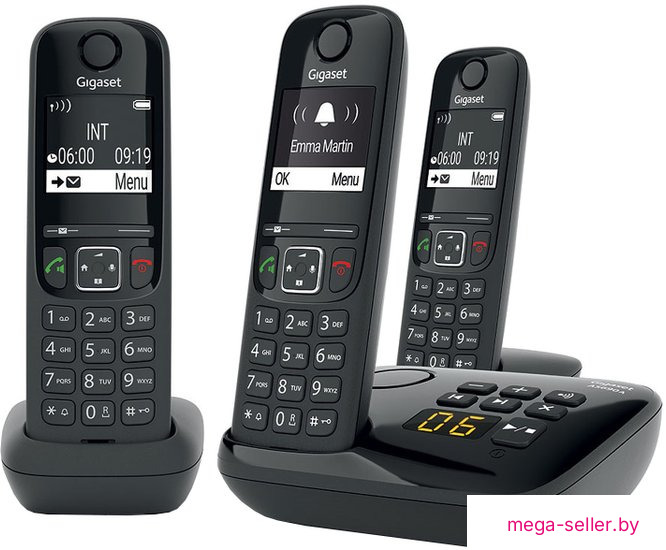 Радиотелефон Gigaset AS690A Trio RUS (черный)