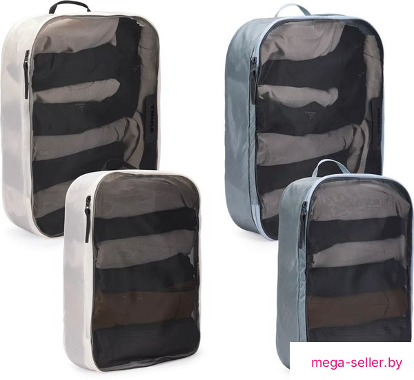 Органайзер Thule Packing Cube 2*M+2*L с сеткой 3205580 TPCS205POND/W (белый/голубой)