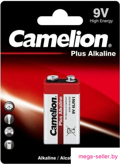 Батарейка Camelion 6LR61 Plus Alkaline BL-1 6LR61-BP1 1 шт