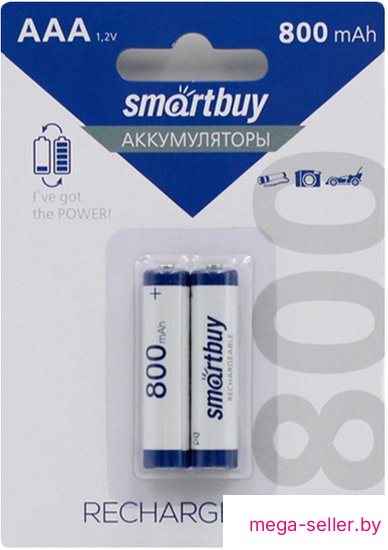 Аккумулятор SmartBuy AAA/2BL 2 шт. 800mAh SBBR-3A02BL800