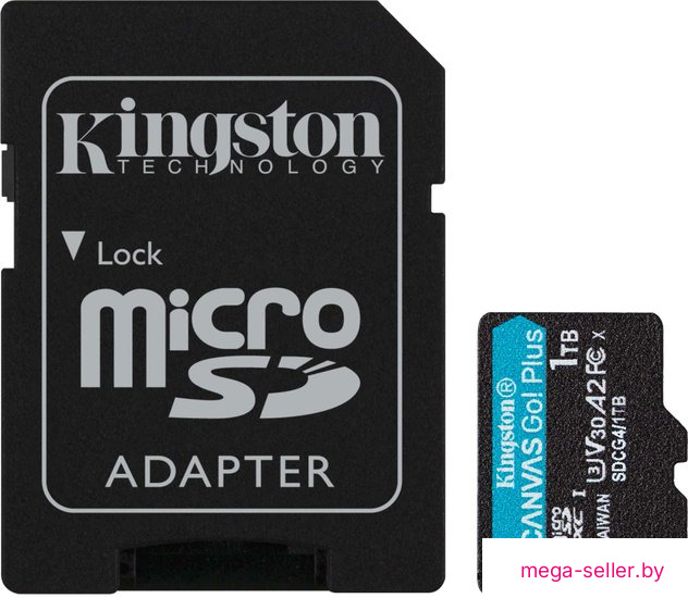 Карта памяти Kingston Canvas Go! microSDXC 1TB SDCG4/1TB (с адаптером)