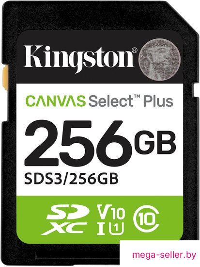Карта памяти Kingston Canvas Select Plus SDXC 256GB SDS3/256GB