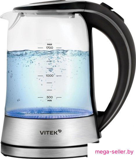 Электрический чайник Vitek VT-WK1009 (черный/серый)