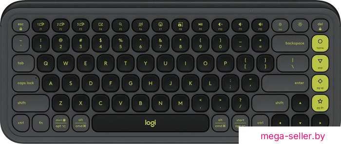 Клавиатура Logitech Pop Icon Keys 920-013087 (графитовый/зеленый, с гравировкой)