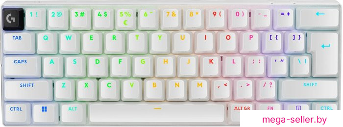 Клавиатура Logitech G Pro X 60 Lightspeed GL Tactile 920-011934 (белый, с гравировкой)