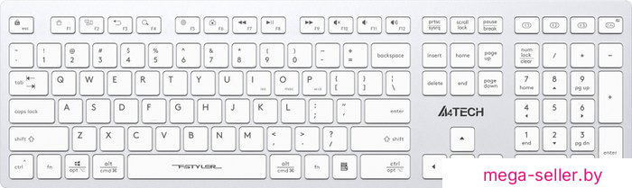 Клавиатура A4Tech Fstyler FBX50C (серебристый/белый)