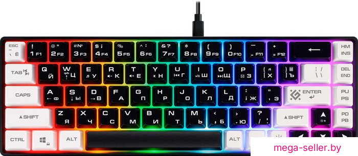 Клавиатура Defender Aris GK-349 (черный/белый)