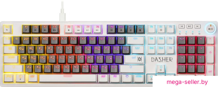 Клавиатура Defender Dasher GK-472 (серый/белый)