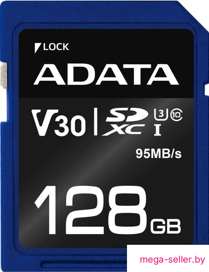 Карта памяти ADATA Premier Pro ASDX128GUI3V30S-R SDXC 128GB