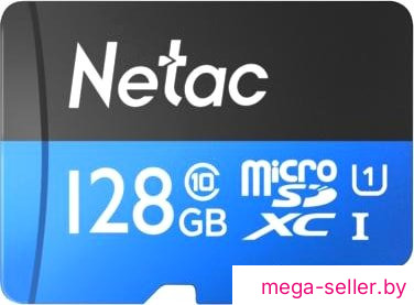Карта памяти Netac P500 Standard 128GB NT02P500STN-128G-R + адаптер