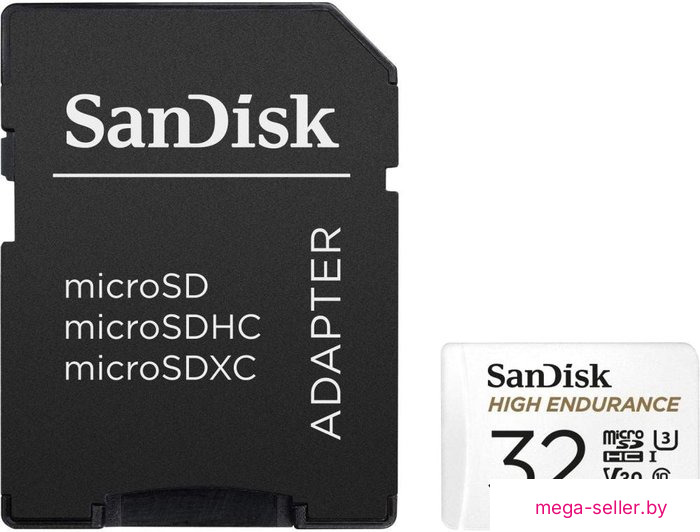 Карта памяти SanDisk High Endurance microSDHC SDSQQNR-032G-GN6IA 32GB (с адаптером)