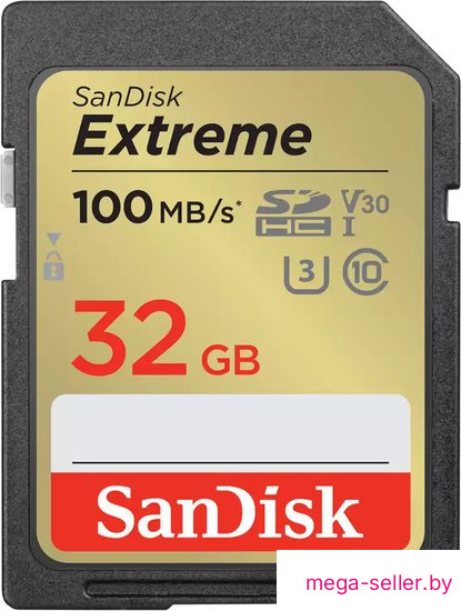 Карта памяти SanDisk Extreme SDHC SDSDXVT-032G-GNCIN 32GB