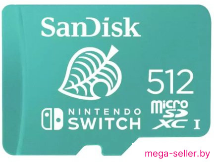 Карта памяти SanDisk Nintendo Switch Licensed Card Animal Crossing Edition microSDXC 512GB SDSQXAO-512G-GN3ZN