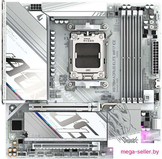 Материнская плата Gigabyte X870M Aorus Elite WiFi7 Ice