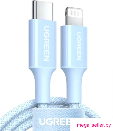 Кабель Ugreen US532 90448 USB Type-C - Lightning (1 м, голубой)