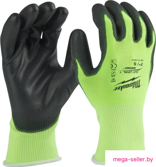 Перчатки хозяйственные Milwaukee Hi-Vis Cut level 1/A 11/XXL 4932479920