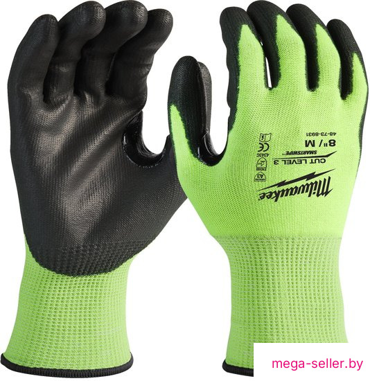 Текстильные перчатки Milwaukee HI-VIS CUT C XXL
