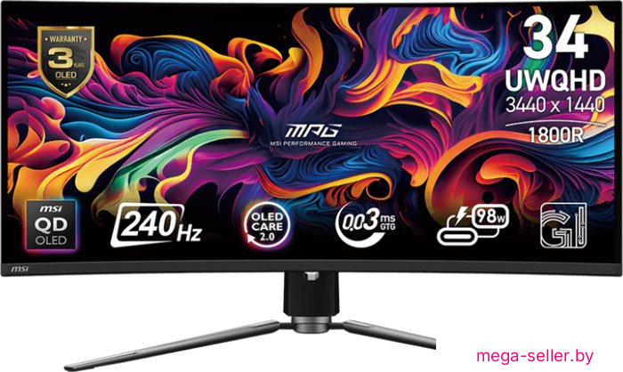 Игровой монитор MSI MPG 341CQPX QD-OLED