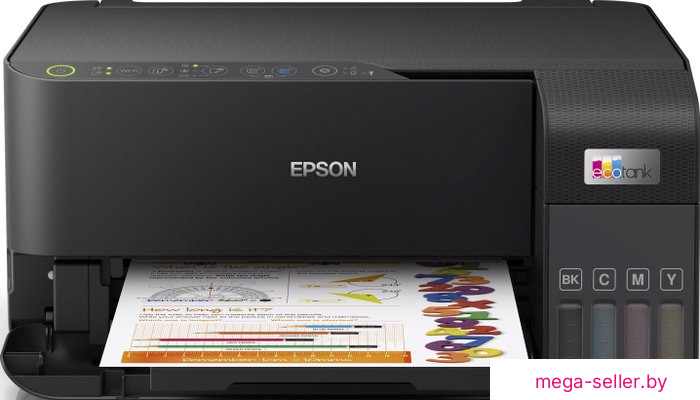 МФУ Epson EcoTank L3550 (ресурс стартовых контейнеров 6600/5900, контейнер 103)