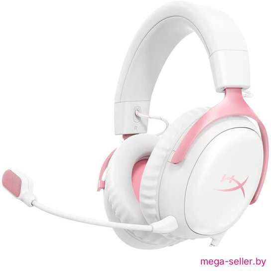 Наушники HyperX Cloud III (белый/розовый)