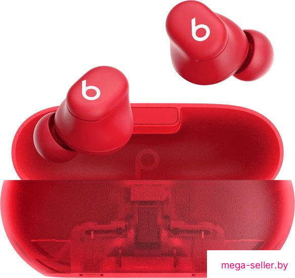 Наушники Beats Solo Buds (прозрачный красный)