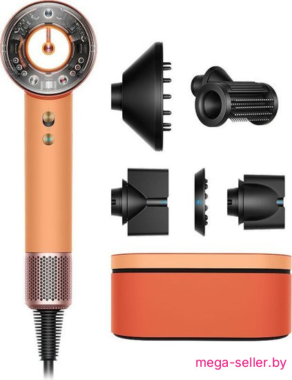 Фен Dyson HD16 Supersonic Nural Straight+Wavy (евровилка, керамический абрикосовый/топаз)