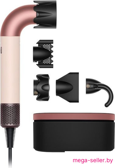 Фен Dyson HD17 Supersonic r Straight+Wavy (с переходником на евровилку, керамический розовый/розовое золото)
