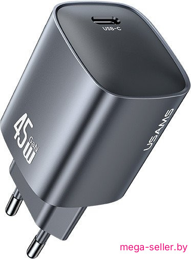 Сетевое зарядное Usams CC323 T66 45W GaN (черный)