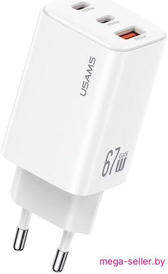 Сетевое зарядное Usams CC265 67W GaN (белый)