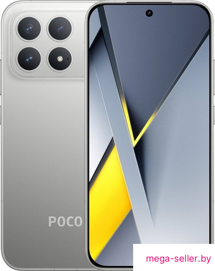 Телефон POCO F8 Pro 12GB/512GB международная версия (серебристый)
