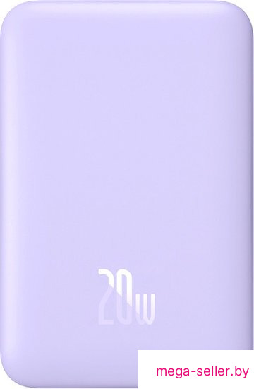 Внешний аккумулятор Baseus Magnetic Mini Air Wireless Fast Charge Power Bank 20W 6000mAh (сиреневый)