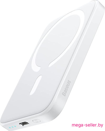 Внешний аккумулятор Baseus Magnetic Mini Wireless Fast Charging Power Bank 20W 6000mAh (белый)