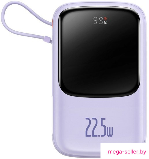 Внешний аккумулятор Baseus Qpow Pro Digital Display Fast Charge 22.5W 20000mAh (сиреневый)