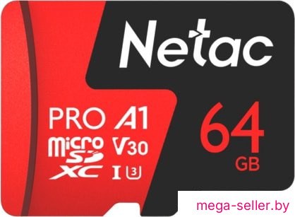 Карта памяти Netac P500 Extreme Pro 64GB NT02P500PRO-064G-R + адаптер