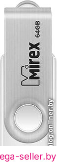 USB Flash Mirex Swivel White 64GB 13600-FMUSWT64