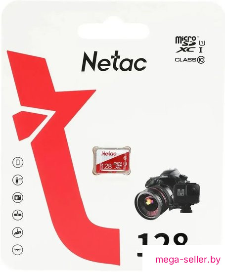 Карта памяти Netac microSDXC P500 ECO 128GB NT02P500ECO-128G-S