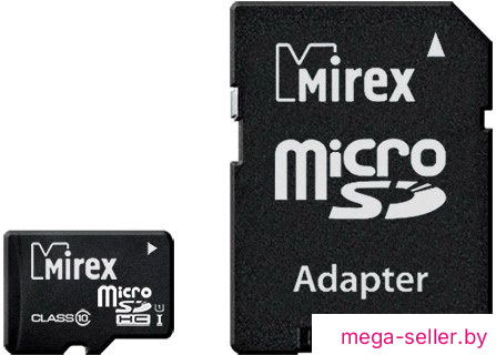 Карта памяти Mirex microSDHC UHS-I (Class 10) 32GB + адаптер [13613-ADSUHS32]