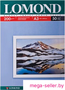 Фотобумага Lomond Глянцевая А3 200 г/кв.м. 50 листов (0102024)