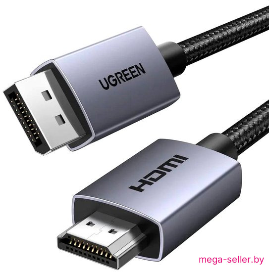 Кабель Ugreen DP125 DisplayPort - HDMI (1.5 м, черный)